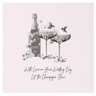 Let the Champagne Flow Luxury Large Wedding Card