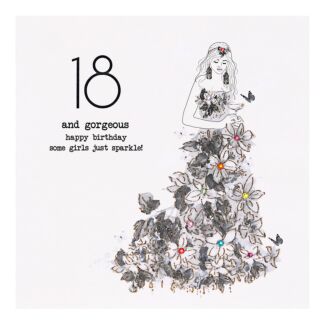 The Midnight Garden 18 and Gorgeous Luxury Birthday Card