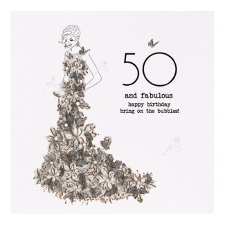 The Midnight Garden 50 and Fabulous Luxury Birthday Card