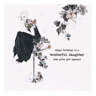 The Midnight Garden Sparkle Daughter Luxury Birthday Card