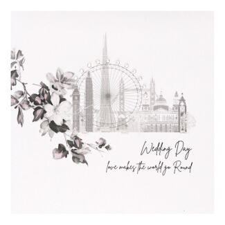 Love Makes the World Go Around London Luxury Wedding Card