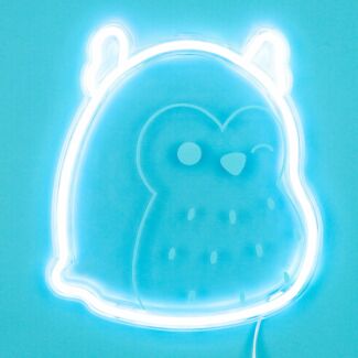 Winston The Owl Neon Blue Wall Light