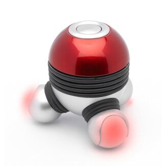 Vibrating Body Massager with LED Lights RED