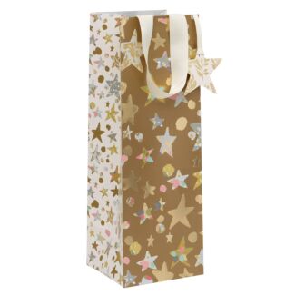 Stephanie Dyment Golden Stars Extra Large Bottle Gift Bag