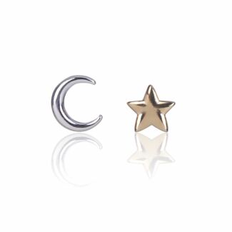 Star and Moon Boxed Stud Earrings