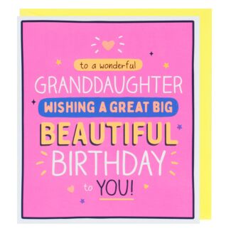Wonderful Granddaughter Birthday Card