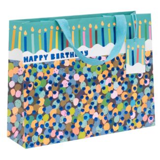 Paper Salad Sapphire Spots Landscape Large Gift Bag