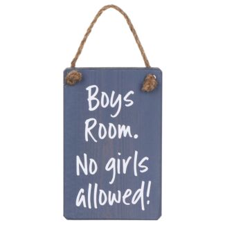 ‘Boys Room’ Wooden Door Sign