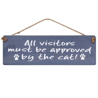 ‘Approved By The Cat’ Wooden Sign