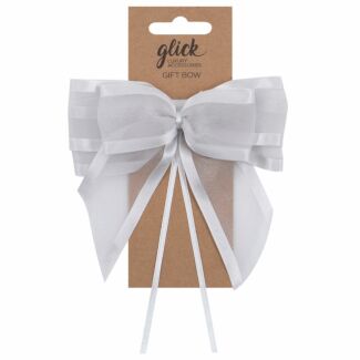  Silver Luxury Ribbon Bow 