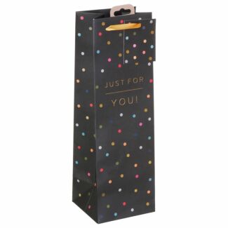 Just For You Spots Bottle Gift Bag