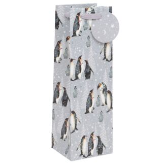 Pizazz Polar Penguins Christmas Bottle Bag
