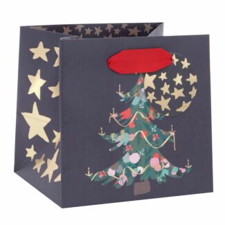 Stephanie Dyment Midnight Christmas Tree Small Christmas Gift Bag