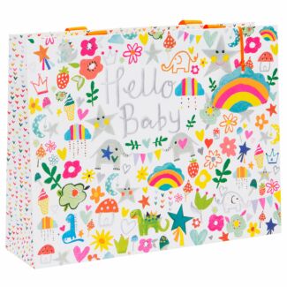 Paper Salad ‘Hello Baby’ Doodles Landscape Large Gift Bag