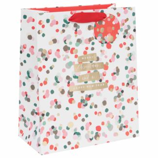 Stephanie Dyment White Christmas Glow Large Christmas Gift Bag