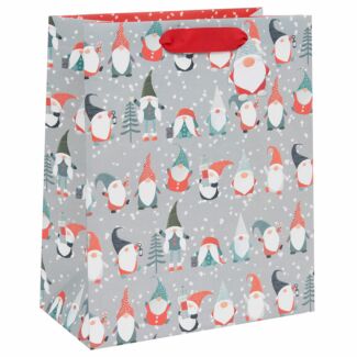 Grey Gonk Large Christmas Gift Bag