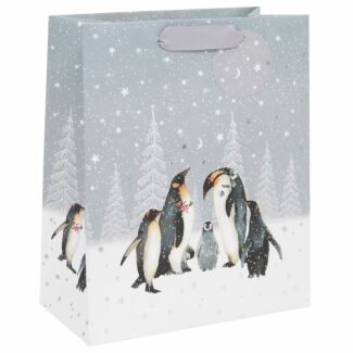 Pizazz Polar Penguins Large Christmas Gift Bag
