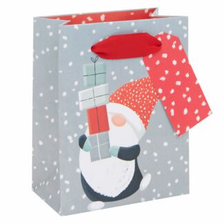 Grey Gonk Small Christmas Gift Bag