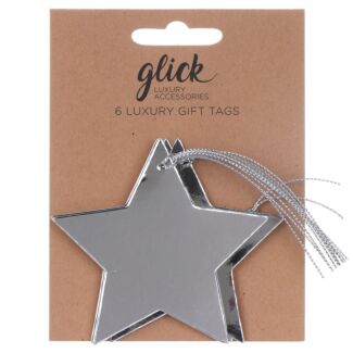 Silver Star Gift Tag Set of 6