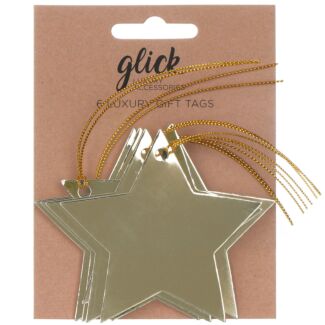 Gold Star Gift Tag Set of 6