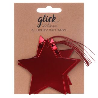 Red Star Gift Tag Set of 6