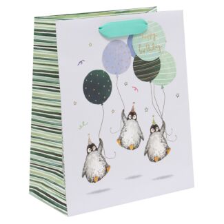 Birthday Penguins Large Gift Bag