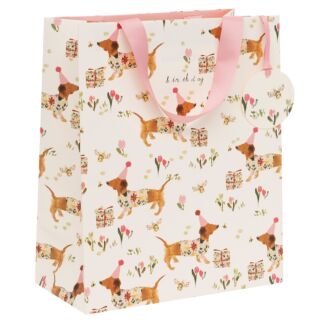 Stephanie Dyment Birthday Sausage Dogs Large Gift Bag