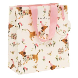 Stephanie Dyment Birthday Sausage Dogs Medium Gift Bag