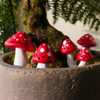 Mini Plant Pot Mushroom Plant Markers