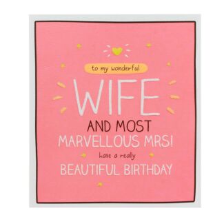 Marvellous Mrs Wife Birthday Card