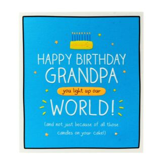 You Light Up Our World Grandpa Birthday Card