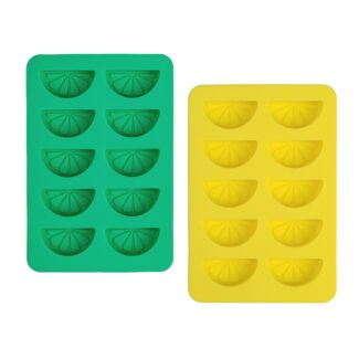 Dotty Green/Yellow Citrus Wedge Ice Trays