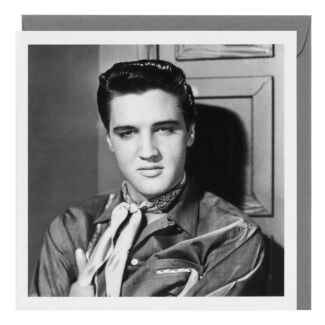 Holy Mackerel Black & White ‘Elvis’ Greetings Card