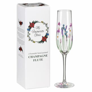 My Favourite Butterfly Meadow Flute Glass