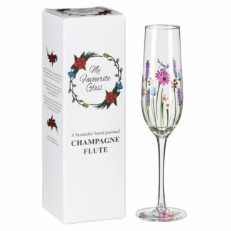 My Favourite Dragonfly Meadow Flute Glass