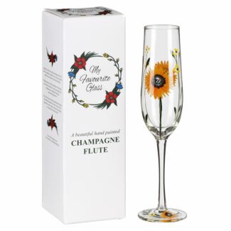 My Favourite Sunflower Flute Glass