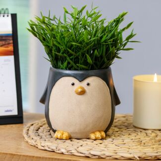 Medium Ceramic Penguin Planter