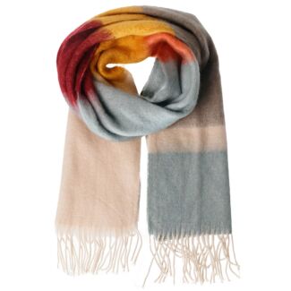 Cream Cosy Colourblock Scarf