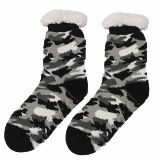 Grey Camo Men’s Slipper Socks
