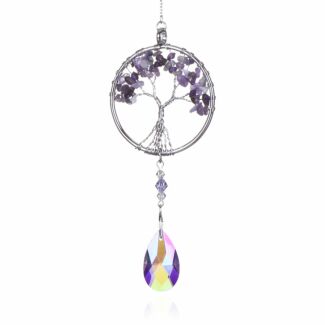 Amethyst Tree Of Life Suncatcher