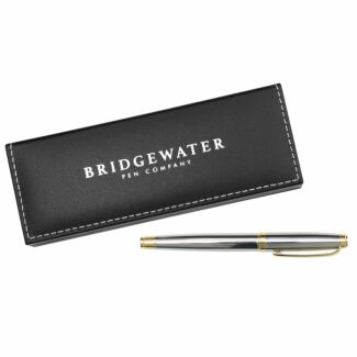 Bridgewater Pen Company Chester Chrome & Gold Boxed Rollerball Pen