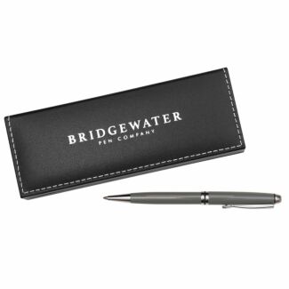 Bridgewater Pen Company Winchester Grey & Chrome Boxed Slim Retractable Ballpoint Pen