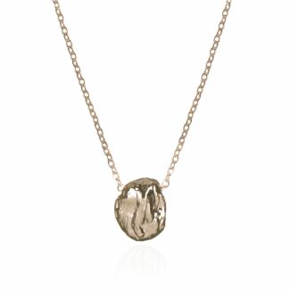 Gold Plated Molten Nugget Necklace