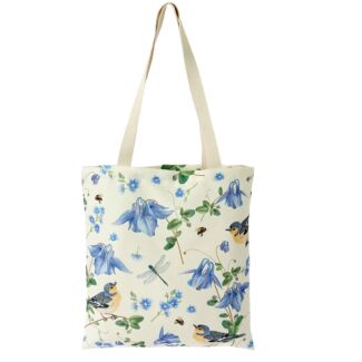 Dragonfly & Birds Floral Tote Bag