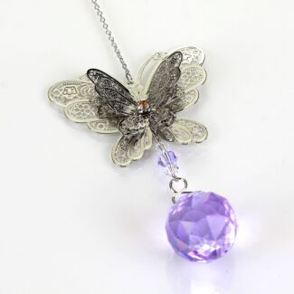 3D Purple Butterfly Suncatcher