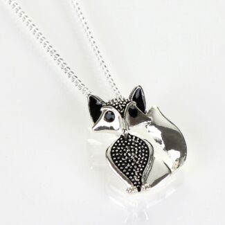 Fox Silver Plated Boxed Necklace 