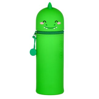 Kawaii Dino 2-In-1 Silicone Pencil Case