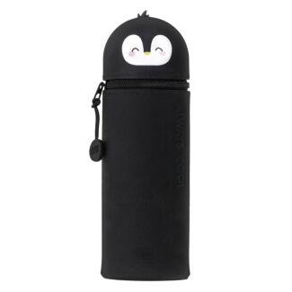 Kawaii Penguin 2-In-1 Silicone Pencil Case