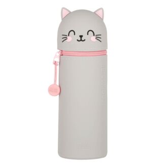 Kawaii Kitty 2-In-1 Silicone Pencil Case