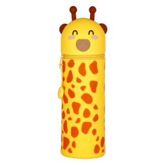 Kawaii Giraffe 2-In-1 Silicone Pencil Case